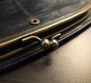 Vintage RARE 70s/80s Rachel Continental Kisslock Leather Wallet Clutch